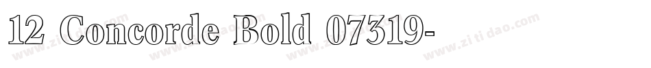 12 Concorde Bold 07319字体转换